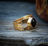טבעת אקוומרין מותאמת אישית בזהב 14 קראט-fb
