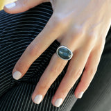 טבעת לברדוריט כחולה מכסף סטרלינג טבעת-fb