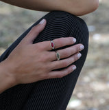 טבעת רובי, טבעת כסף סטרלינג לנשים, טבעת אמירה, טבעת אבן חן מרקיז, טבעת כלה