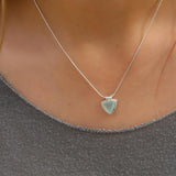 925 Sterling Silver Necklace With Aquamarine Necklaces