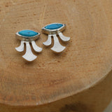 925 Sterling Silver Turquoise Gemstone Earrings