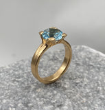 Timeless Blue Topaz Ring in 14k Gold