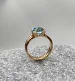 Timeless Blue Topaz Ring in 14k Gold-fb