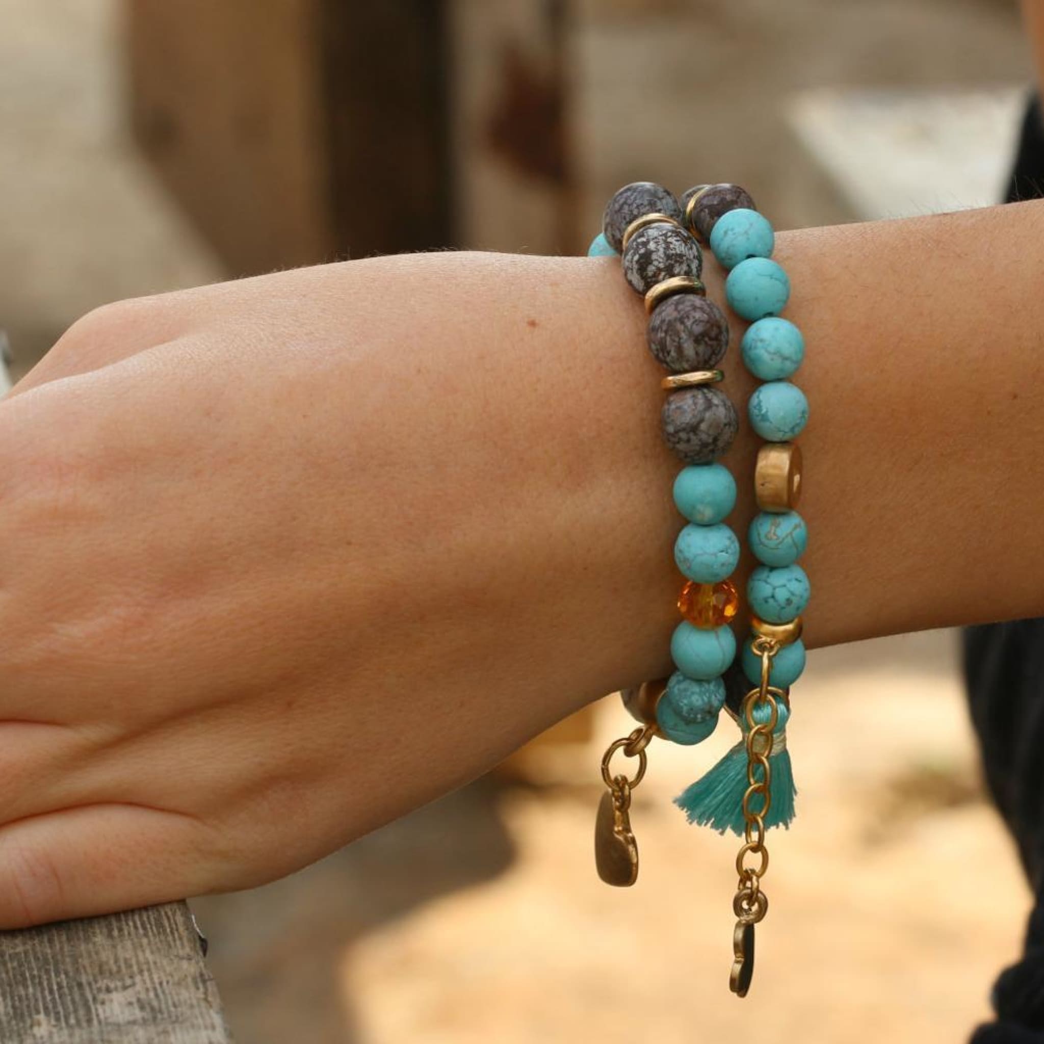 Bead Bracelets for Women with Charm