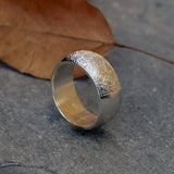 Boho Sterling Silver Thick Band Ring