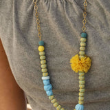 Colorful Necklace With Pom Necklaces