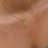 Dainty Short Spiral Pendant Necklace Necklaces