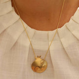 Fine Gold Plated Necklace Pomegranate Pendant Necklaces