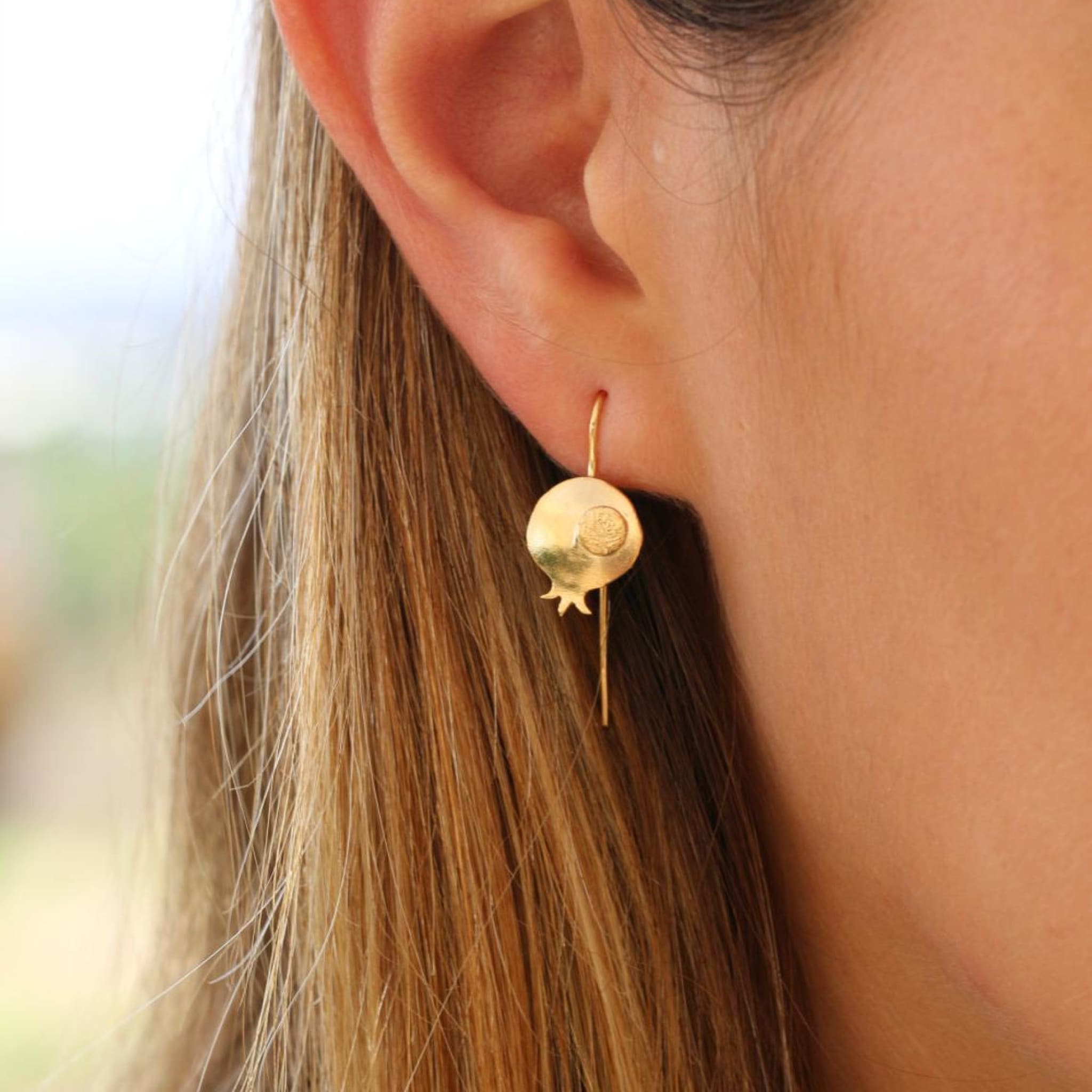 Gold Filled Pomegranate Hook Earrings – JewelryByTm