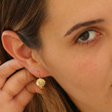 Gold Filled Pomegranate Hook Earrings