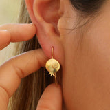 Gold Filled Pomegranate Hook Earrings