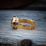Gold Statement Ring With Citrine Gemstone Rings