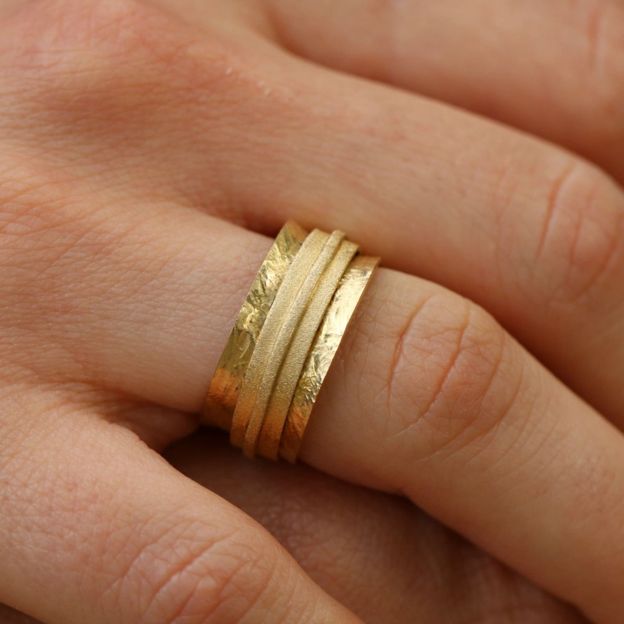 Handcrafted 14K Gold Spinner Rings