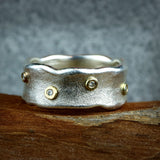 CROWN RING-Handcrafted Silver, Gold And Diamonds Band Rings for Women