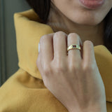 Red Garnet Ring • Rectangle Garnet Ring • Baguette Birthstone ring • Gold Plated Garnet Ring • Custom Birthstone Ring • Gift Jewelry