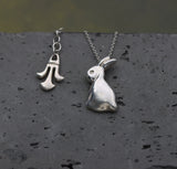 Silver Bunny Charm Necklace • Bunny Jewelry • Easter Jewelry Gift • Cute Bunny Charm • Pet Gifts • Rabbit Necklaces For Women • Rabbit Gifts