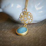 Jade Pendant Necklace In Gold Chain Necklaces