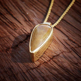 Long Gold Necklace With Agate Gemstone Necklaces