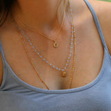 Silver And Beaded Multilayer Necklace Necklaces