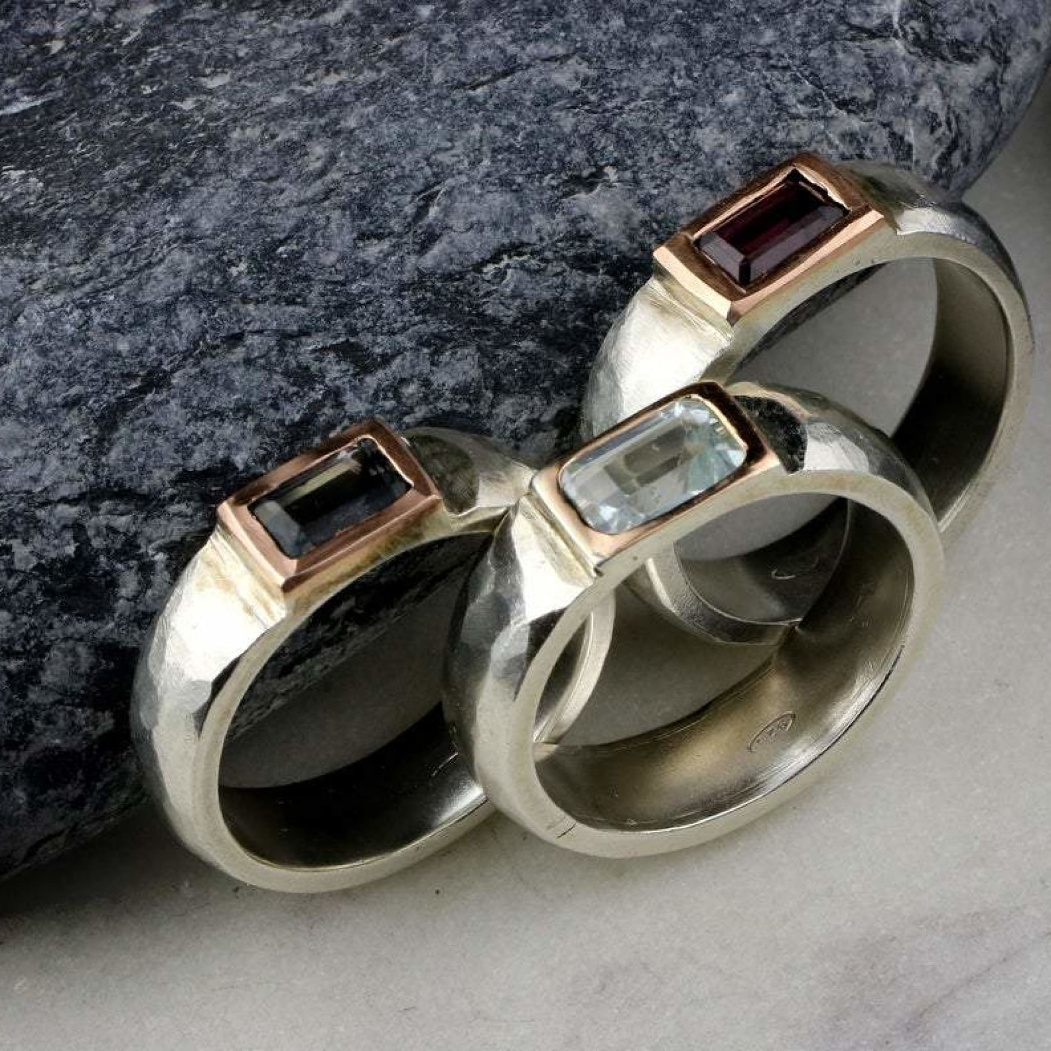Timeless Gold Band Ring With Tourmaline Gemstone Rings
