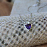 Vibrant Purple Necklace In Sterling Silver Necklaces