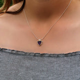 Vibrant Purple Necklace In Sterling Silver Necklaces